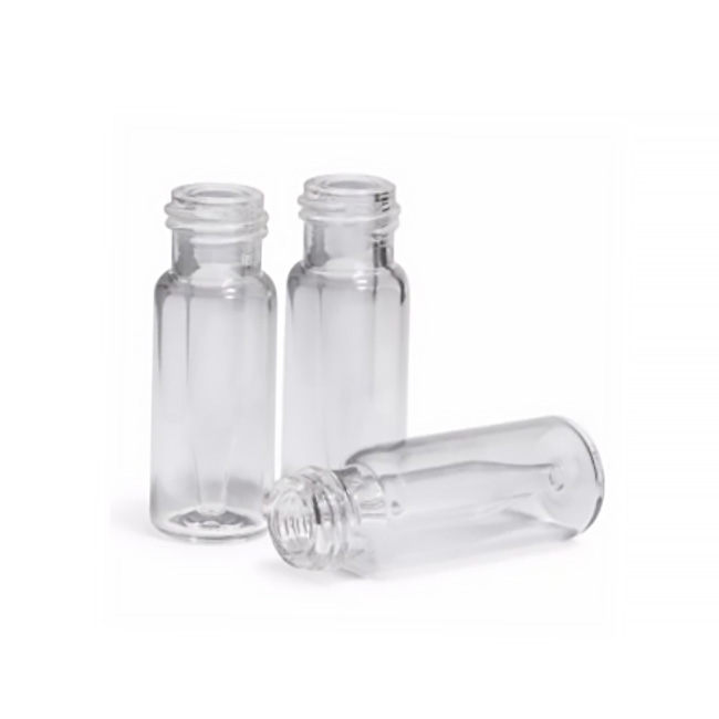 Screw vial, fixed insert, clear