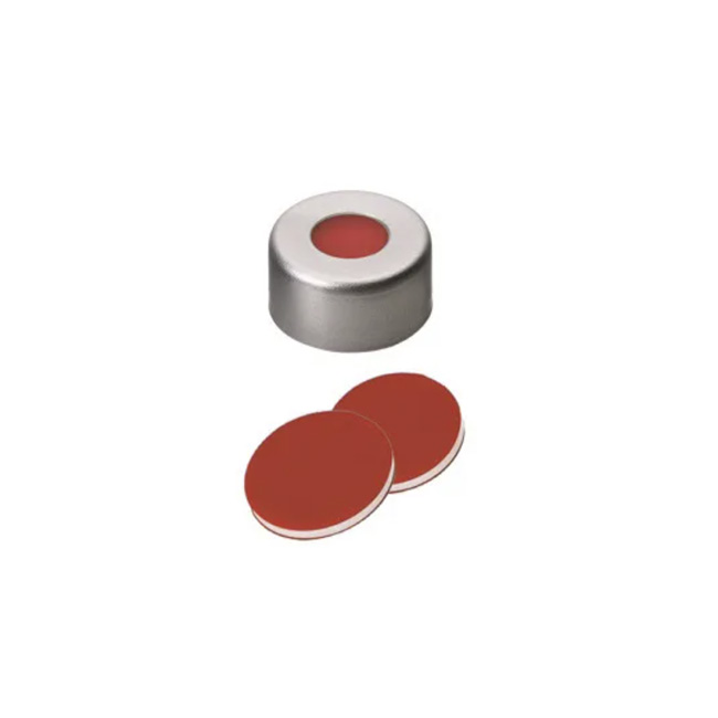 11mm crimp cap, PTFE/S/PTFE septa 100/PK